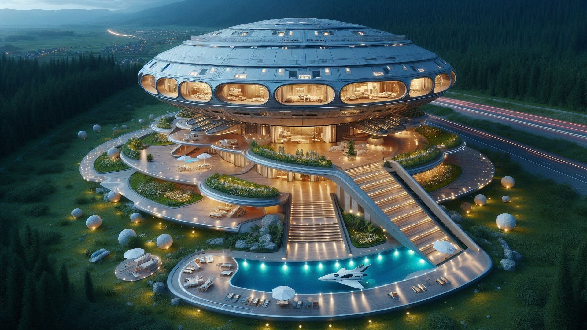 Spaceship Hull Architekturstil