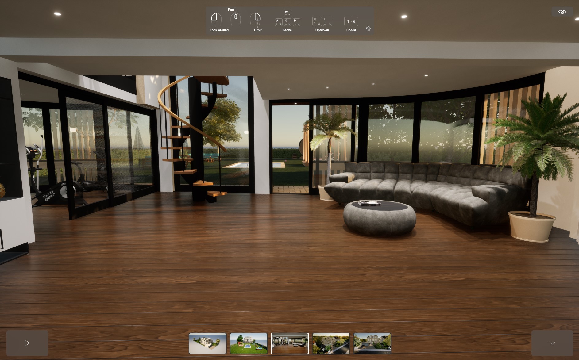 Architekturvisualisierung als Desktop-Spiel + Lights 